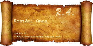 Rostási Anna névjegykártya